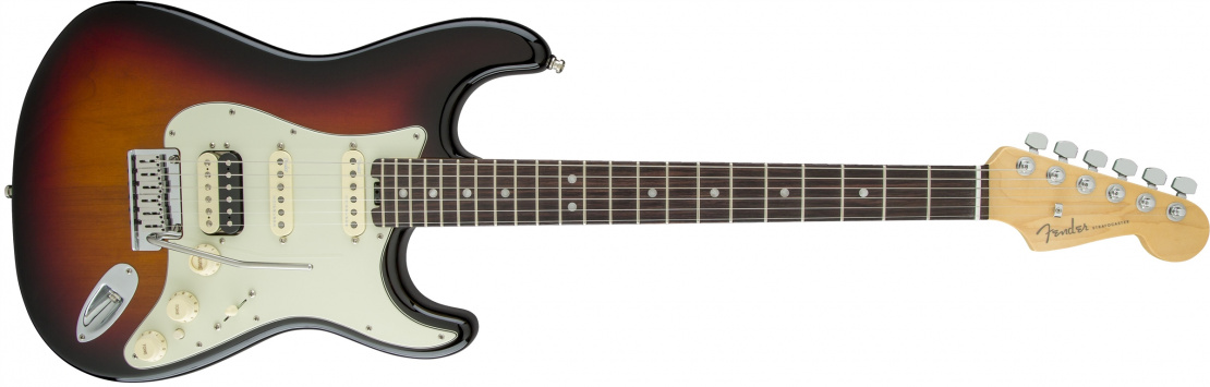 American Elite Stratocaster® HSS Shawbucker 3-Color Sunburst