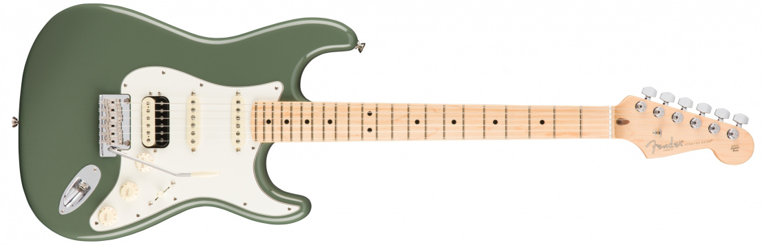 American Professional Stratocaster® HSS Shawbucker Antique Olive