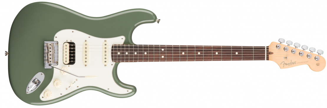 American Professional Stratocaster® HSS Shawbucker Antique Olive