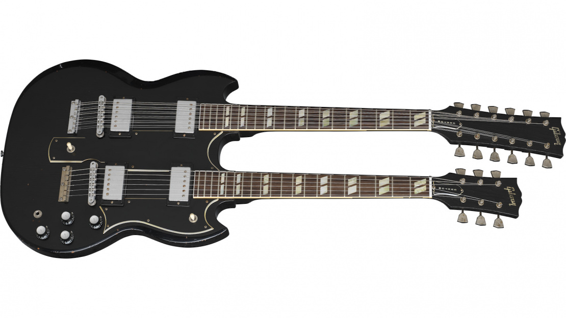 Slash 1966 EDS-1275 Doubleneck - Signed/Aged Aged Ebony