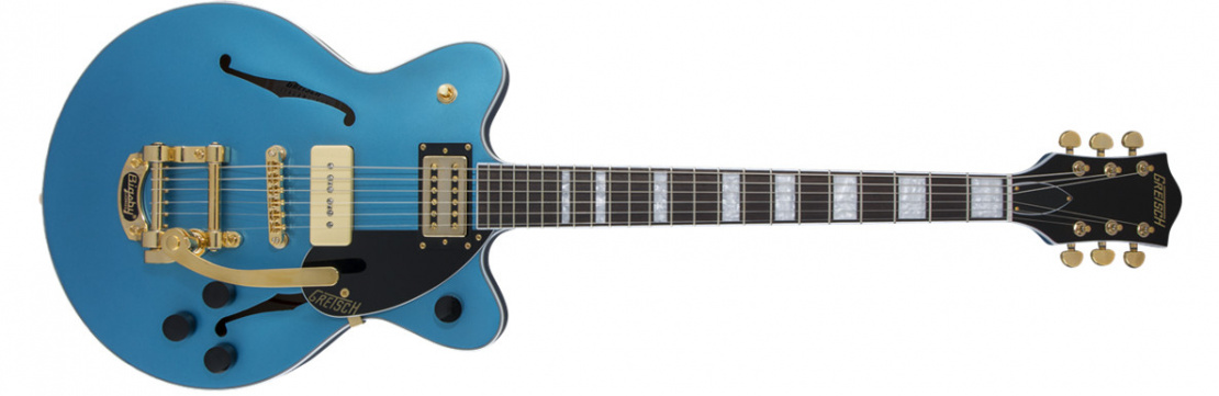 G2655TG-P90 Limited Edition Streamliner™ Center Block Jr. P90 with Bigsby® and Gold Hardware Riviera Blue Satin