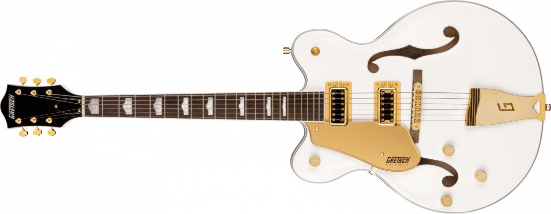 G5422GLH Electromatic® Classic Hollow Body Double-Cut with Gold Hardware, Left-Handed Snow Crest White