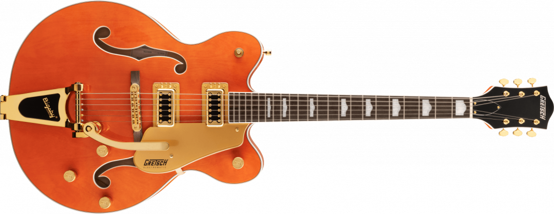 G5422TG Electromatic® Classic Hollow Body Double-Cut with Bigsby® and Gold Hardware Orange Stain