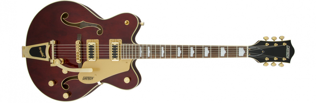 G5422TG Electromatic® Hollow Body Double-Cut with Bigsby® and Gold Hardware Walnut Stain