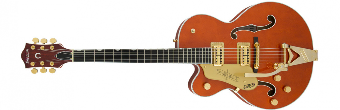 G6120TLH Players Edition Nashville® Hollow Body with Bigsby®, Left-Handed Orange Stain