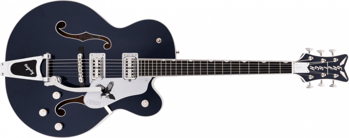 G6136T-RR Rich Robinson Signature Magpie with Bigsby® Raven's Breast Blue