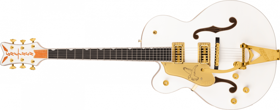 G6136TG-LH Players Edition Falcon™ Hollow Body with String-Thru Bigsby® and Gold Hardware, Left-Handed White