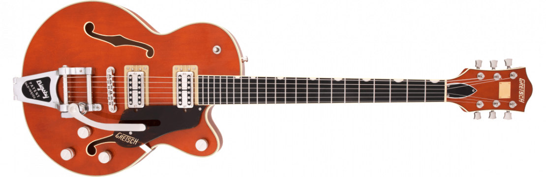 G6659T Players Edition Broadkaster® Jr. Center Block Single-Cut with String-Thru Bigsby® Round-Up Orange