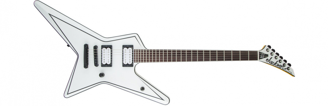 USA Signature Gus G. Star Satin White with Black Pinstripes