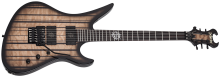 Synyster Gates FR QM USA Signature Trans Clear Black Burst with Pinstripes